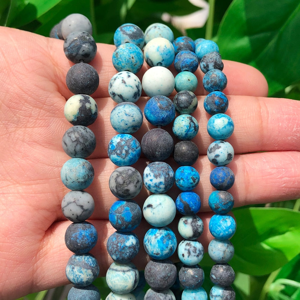 Natural Stone Matte Round Beads