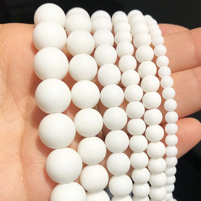 Natural Stone Matte Round Beads