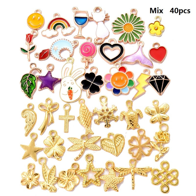 Variety Styles Metal Charms 100/set