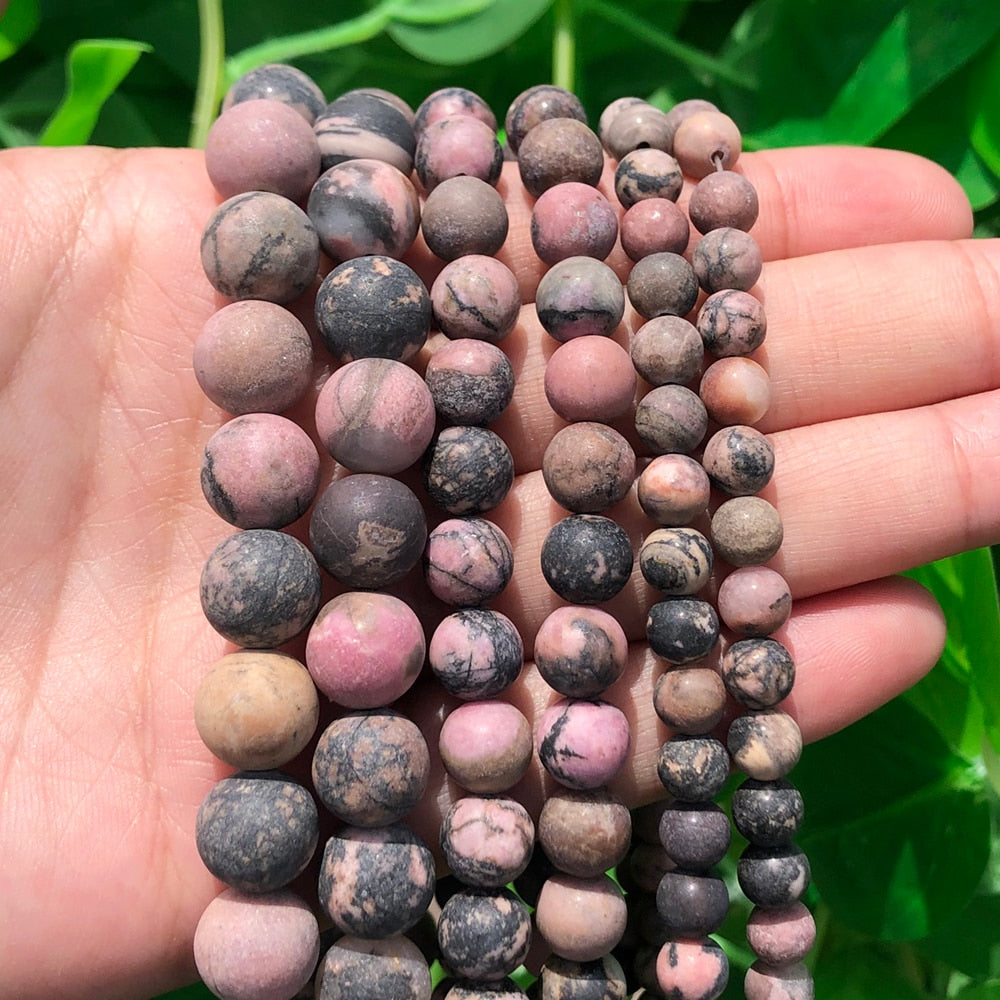 Natural Stone Matte Round Beads