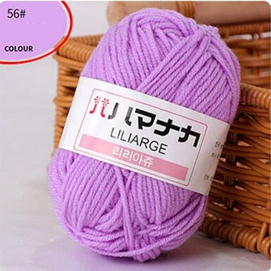 Milk Sweet Soft Cotton Blended Yarn (62 color options)