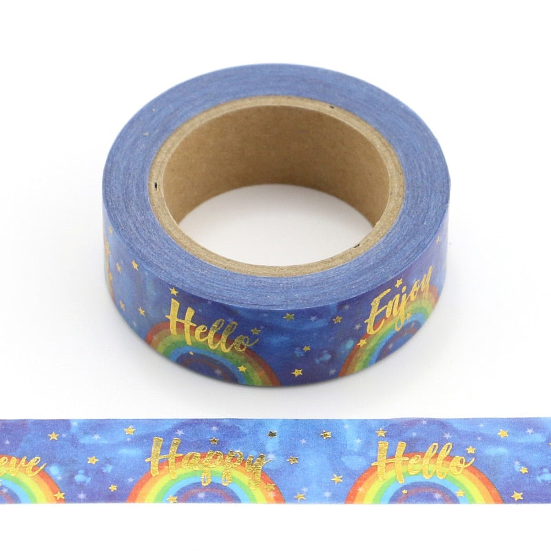 Variety Pattern Decorative Tape (15mmx10m, color/style options)