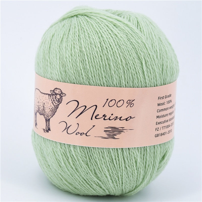 100% Medium-Fine Soft Crochet Merino Wool Yarn