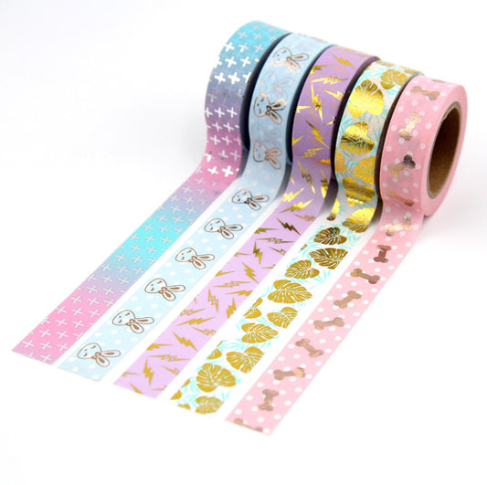 Variety Pattern Decorative Tape (15mmx10m, color/style options)