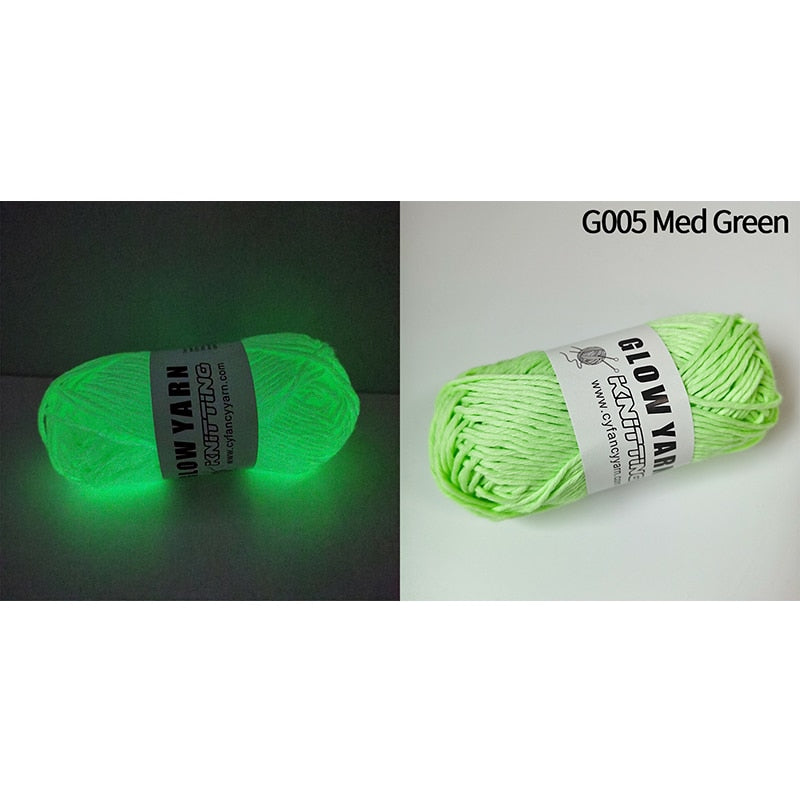 Polyester Luminous Glow in the Dark Chunky Yarn