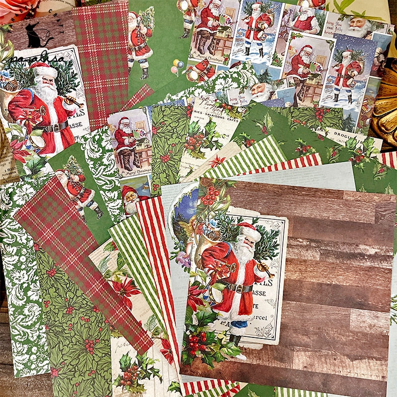 Christmas Scrapbooking Paper (15x15cm 12/pack, style options)