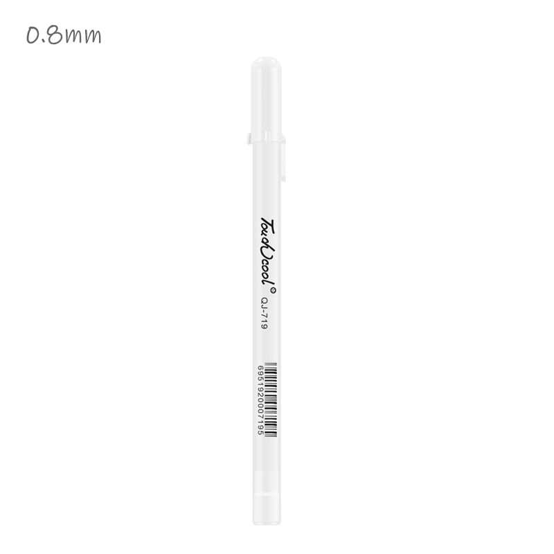 Permanent White Marker Pen, Use For Fabric, Wood, Leather (0.8mm-3.5mm)