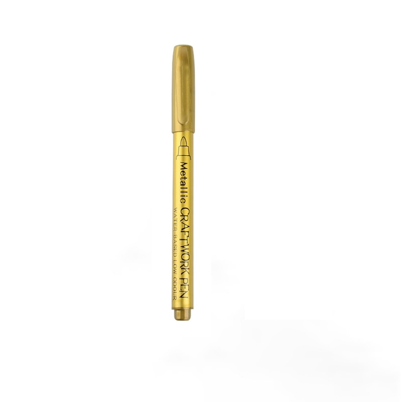 Metallic Waterproof Permanent Marker Pens Gold Silver Color