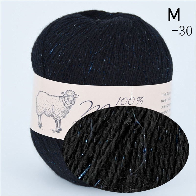 100% Medium-Fine Soft Crochet Merino Wool Yarn