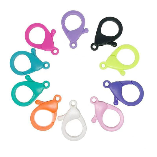 Plastic Lobster Clasp Hooks (30/pack, color options)