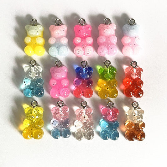 Candy Bear Pendant Charms (10/set, color option)