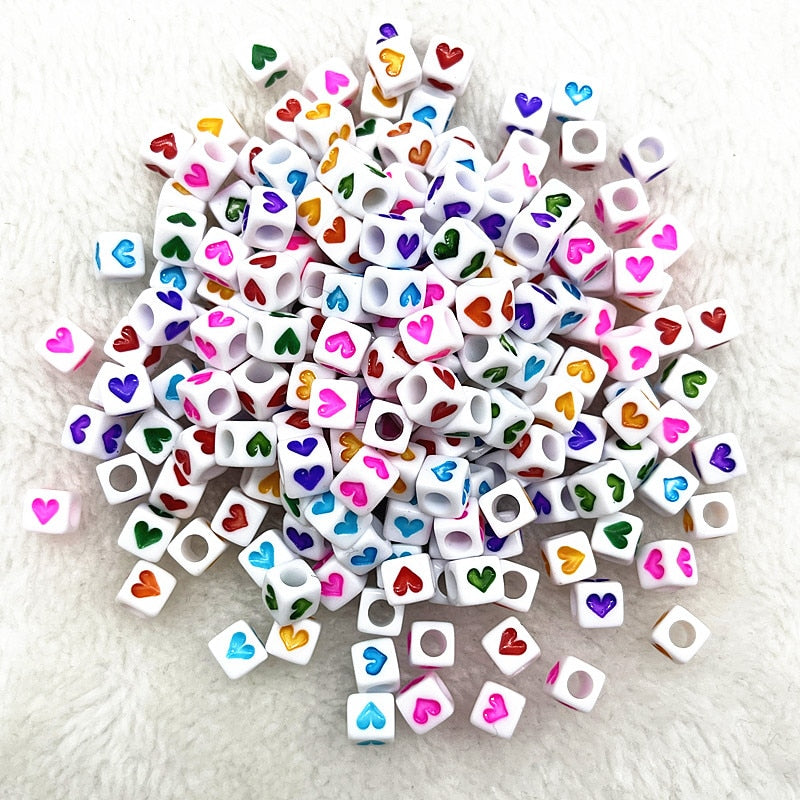 Alphabet Letter Beads (100/pack, color options)