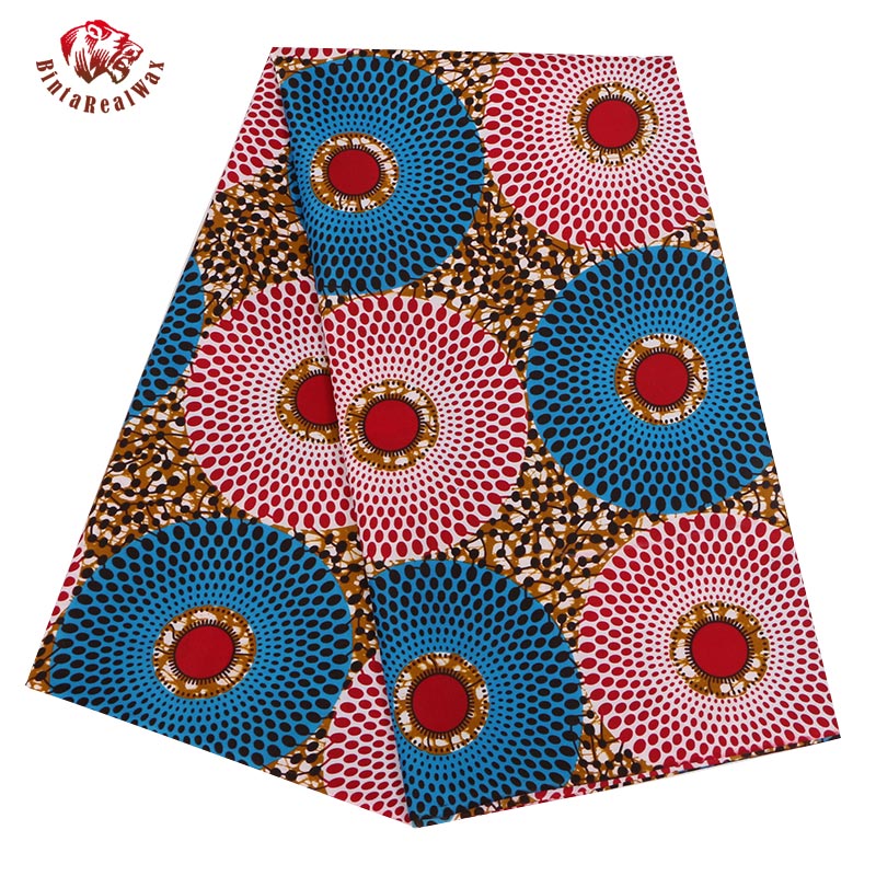 African Geometric Pattern Ankara Polyester Fabric