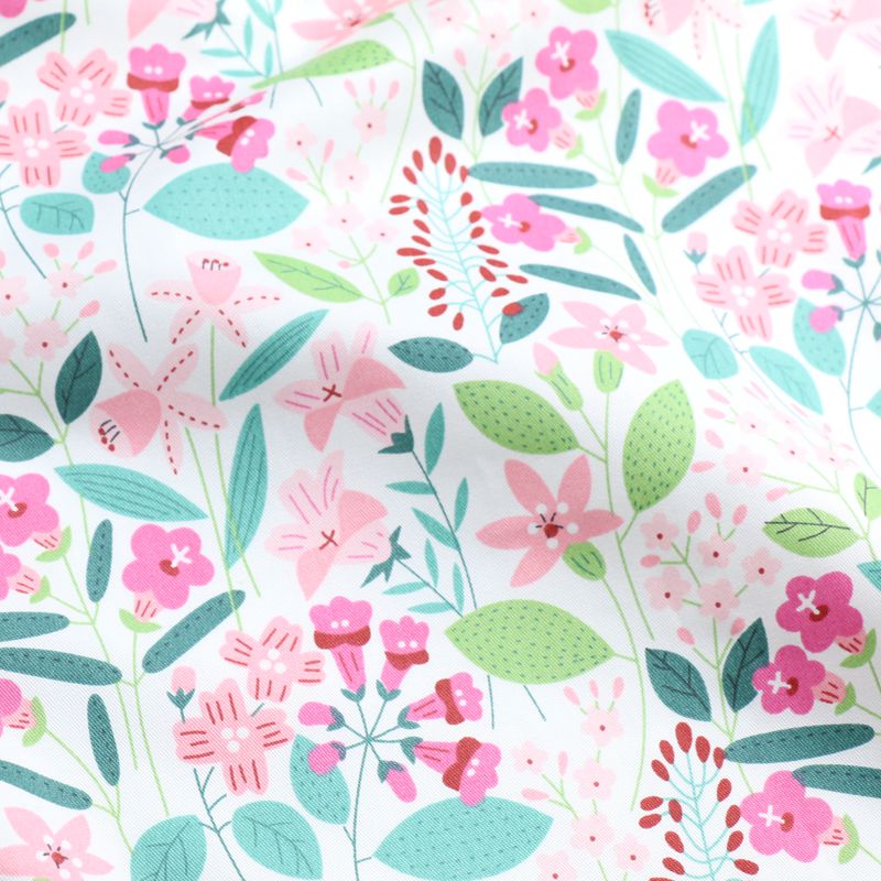 Floral and Patterned Cotton Fabric 50x80cm