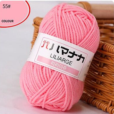 Milk Sweet Soft Cotton Blended Yarn (62 color options)