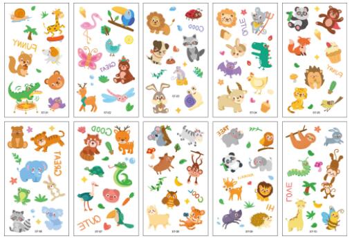 10 Pack Fake Tattoo Stickers