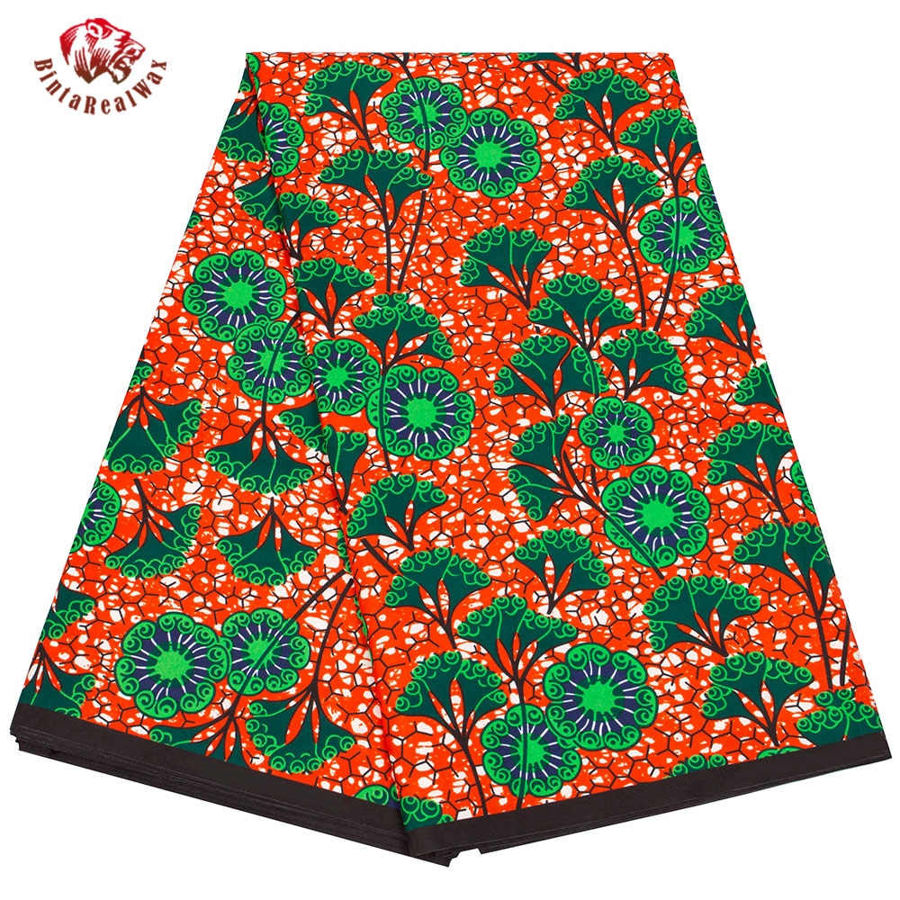 African Geometric Pattern Ankara Polyester Fabric