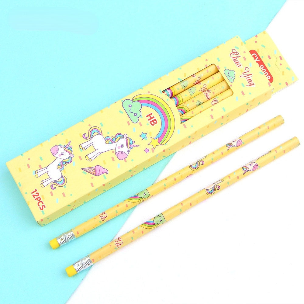 Cute Unicorn Pencil (12/set)