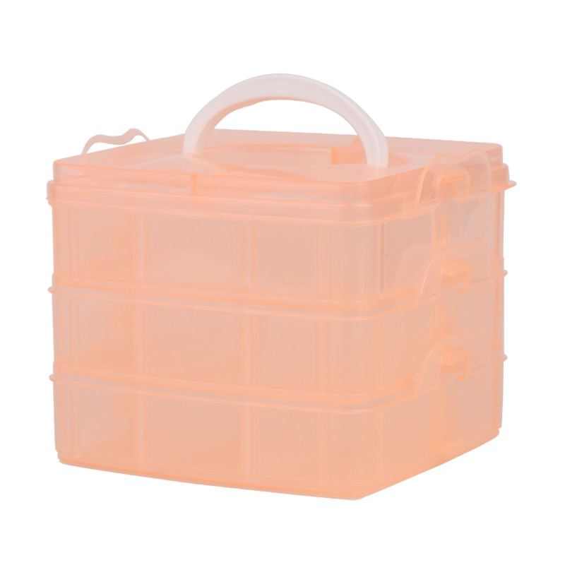 3 Layers, 18 Compartments Plastic Storage Box