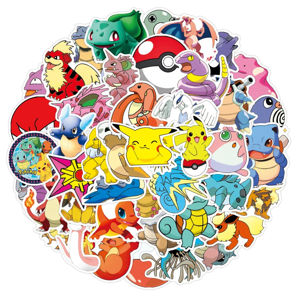 50pcs Kawaii Pokemon Anime Stickers