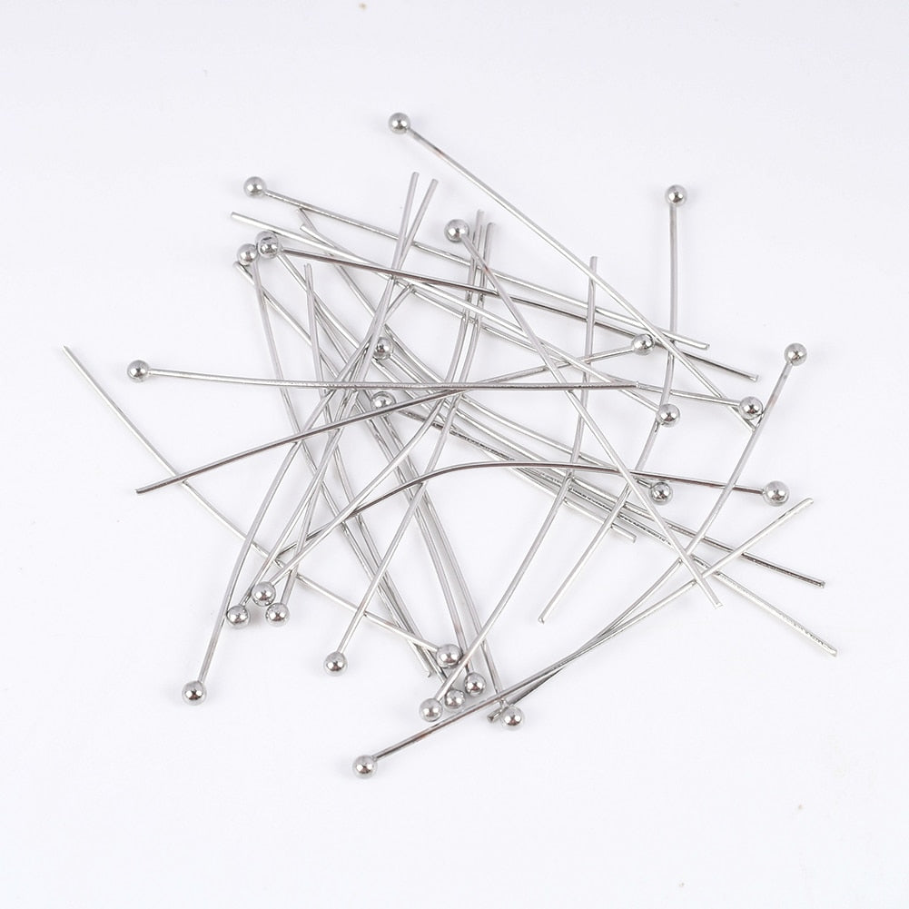 Stainless Steel Eyepin/Headpin/Ballpin 100/lot