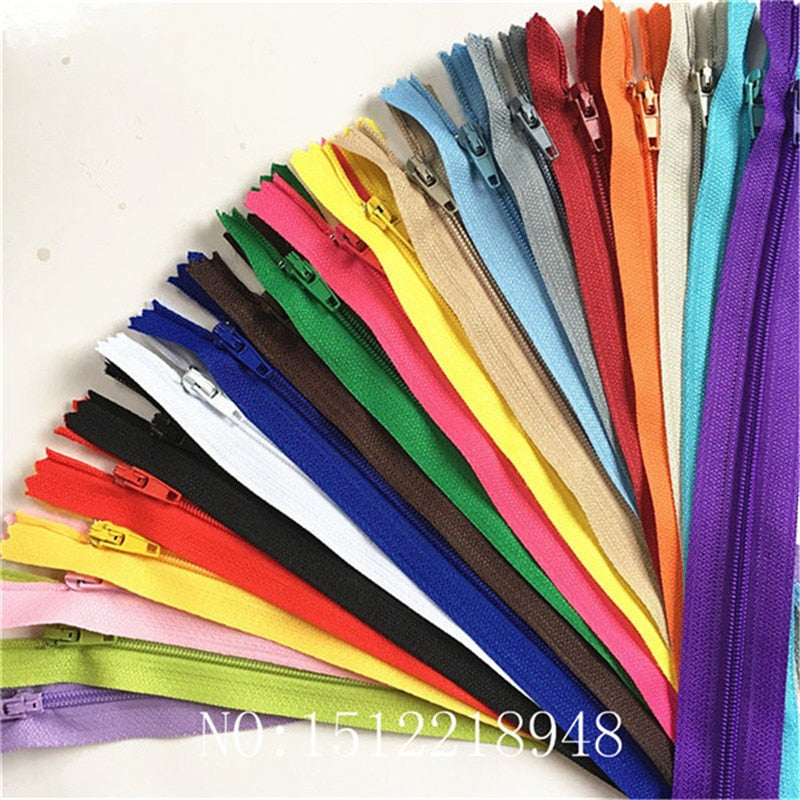 Nylon Zippers (10/pack, 20-60cm)