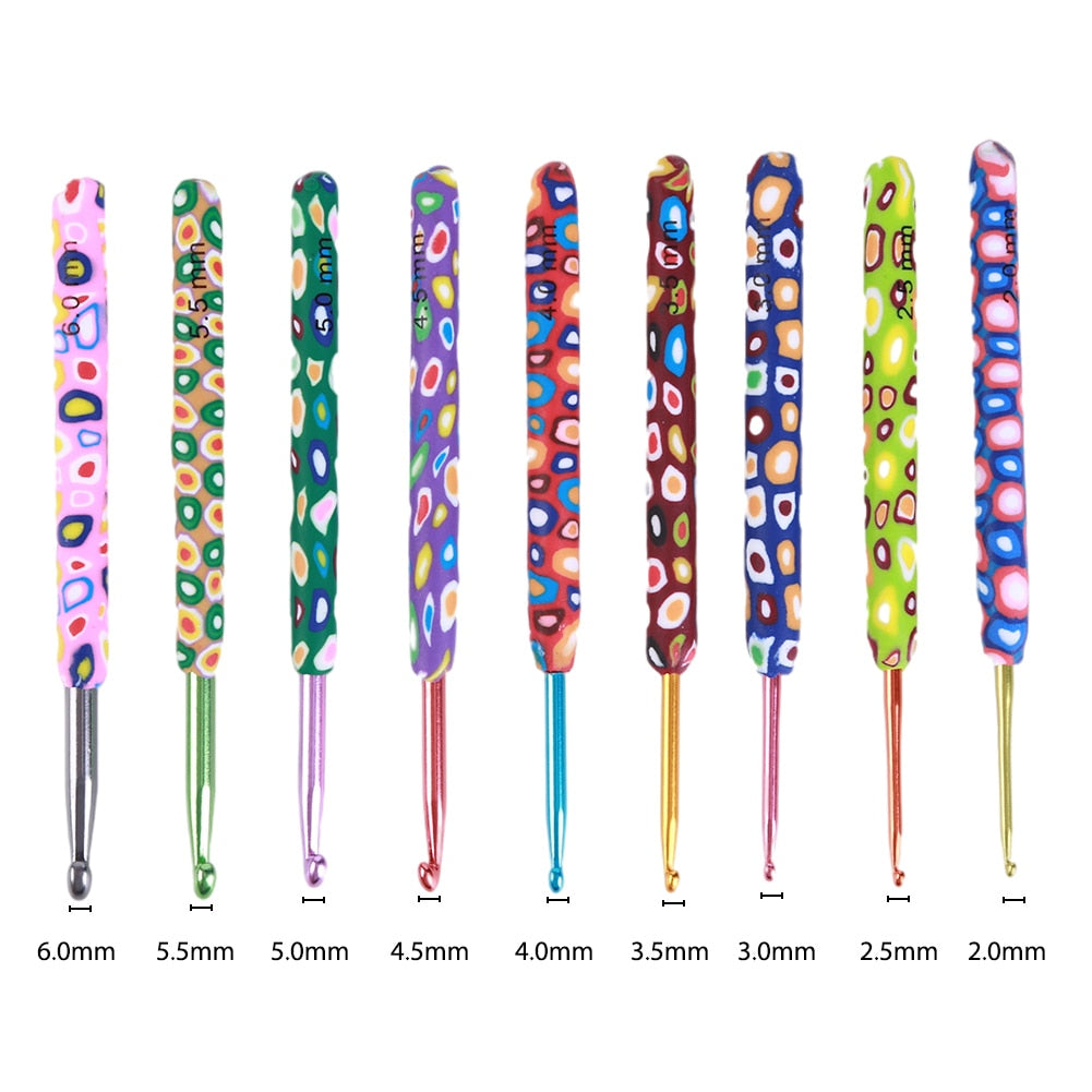 Crochet Hook Set 8 or 9 piece (style/color options)