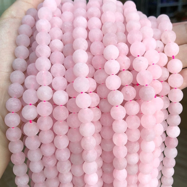 Natural Stone Matte Round Beads