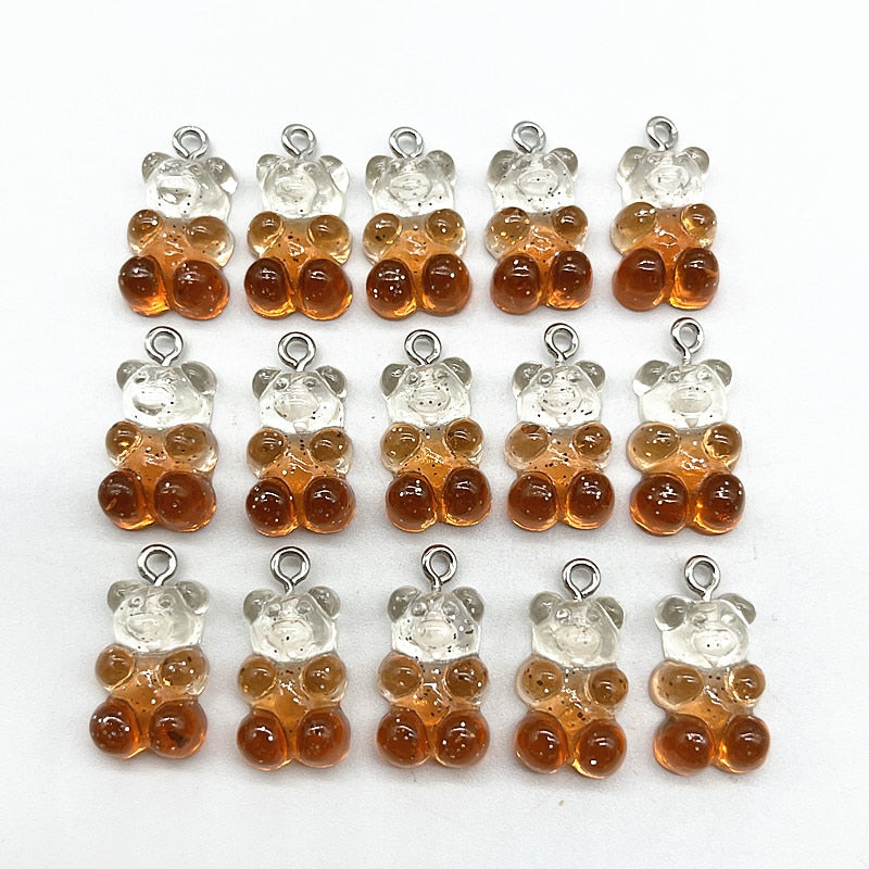 Candy Bear Pendant Charms (10/set, color option)