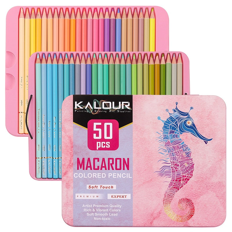 Macaron 50 Colors Professional Colored Pencils Pastel