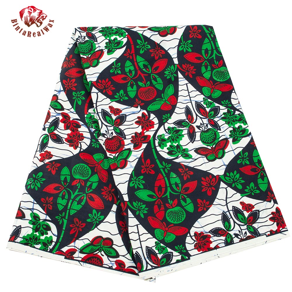 African Geometric Pattern Ankara Polyester Fabric