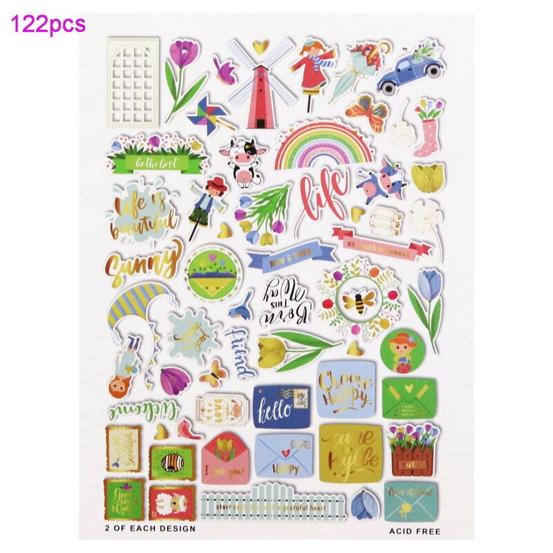 Christmas/Holiday Variety Stickers (124/pack, style options)