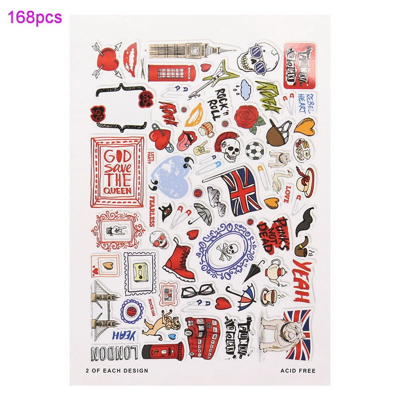 Christmas/Holiday Variety Stickers (124/pack, style options)