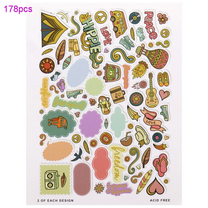 Christmas/Holiday Variety Stickers (124/pack, style options)