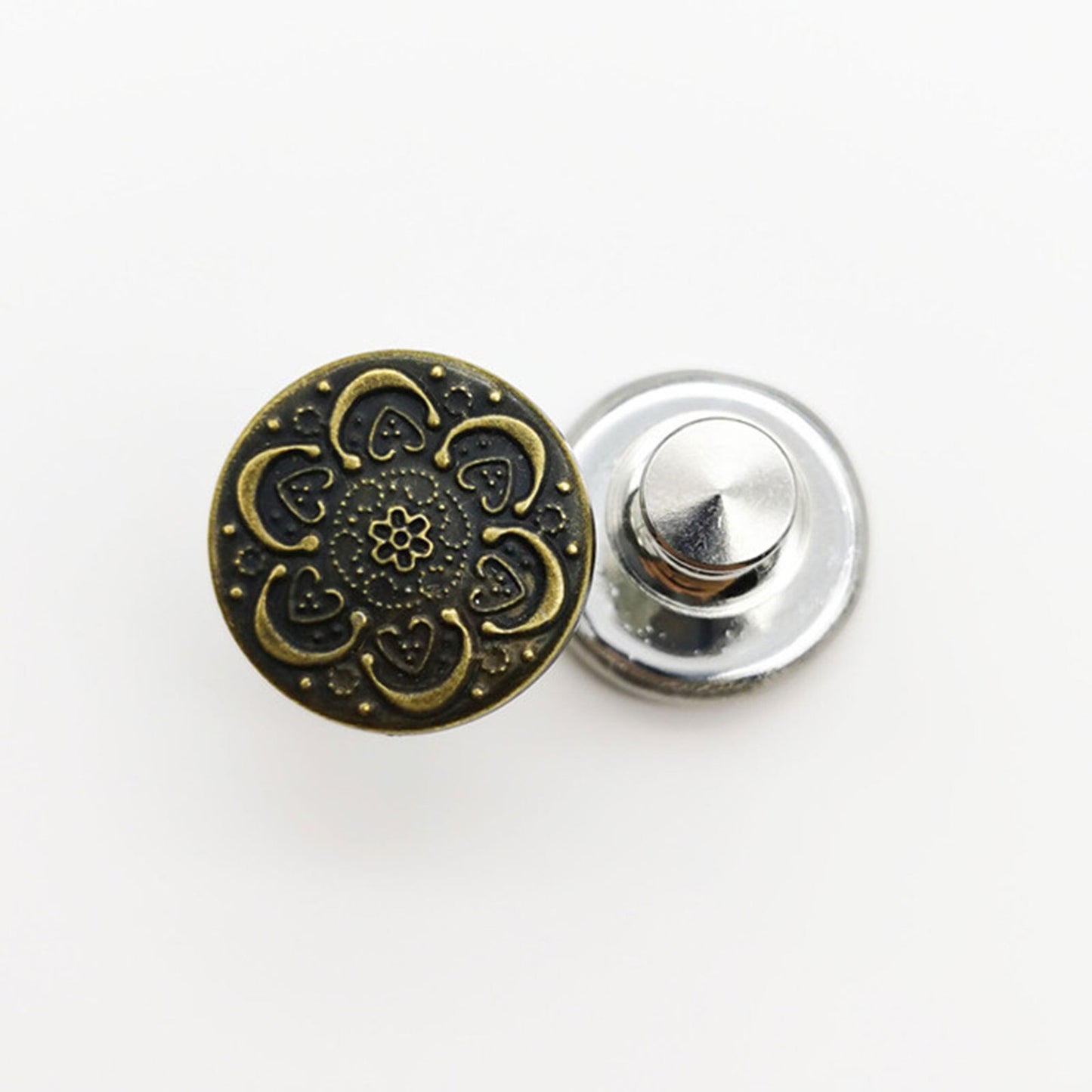 2PCs Snap Fastener Metal Buttons